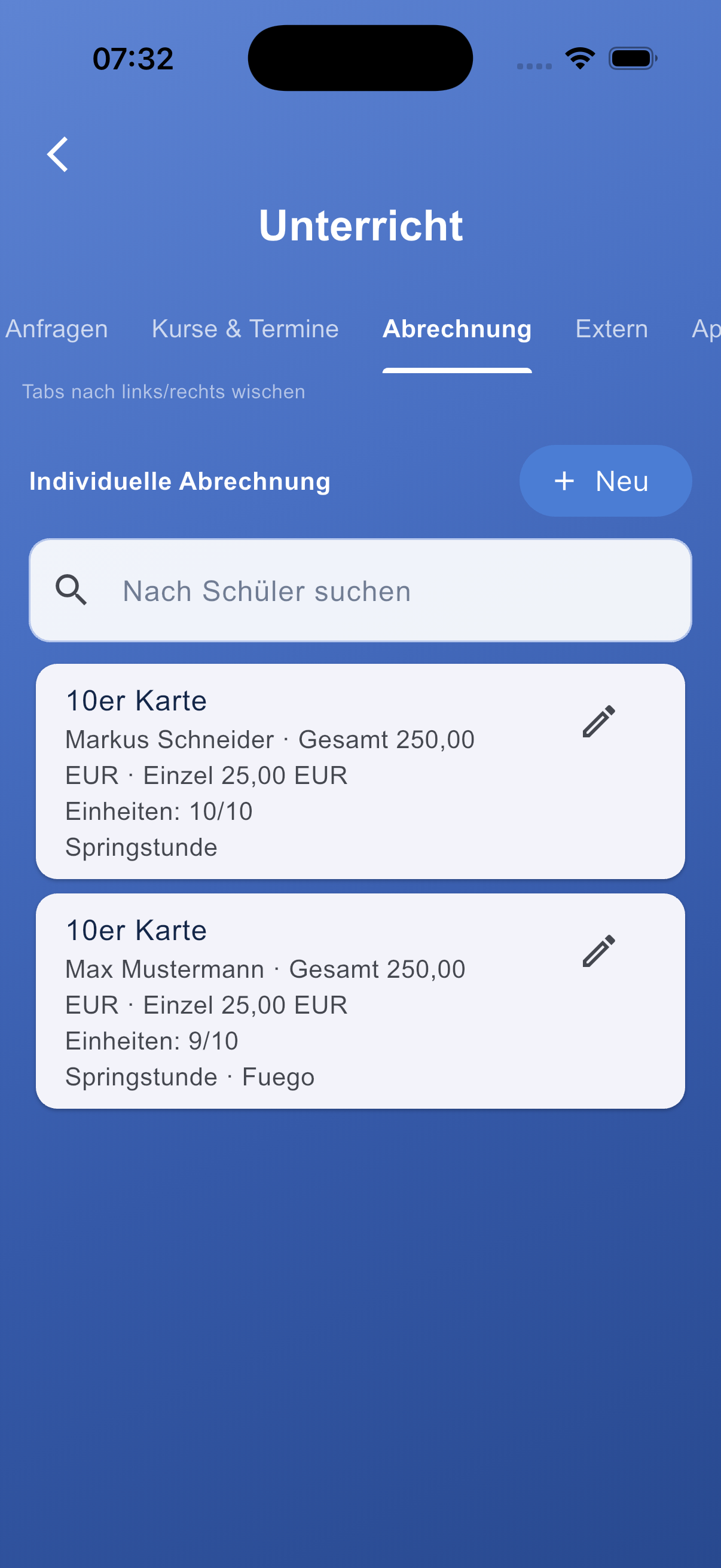 Stall Manager App Vorschau 13