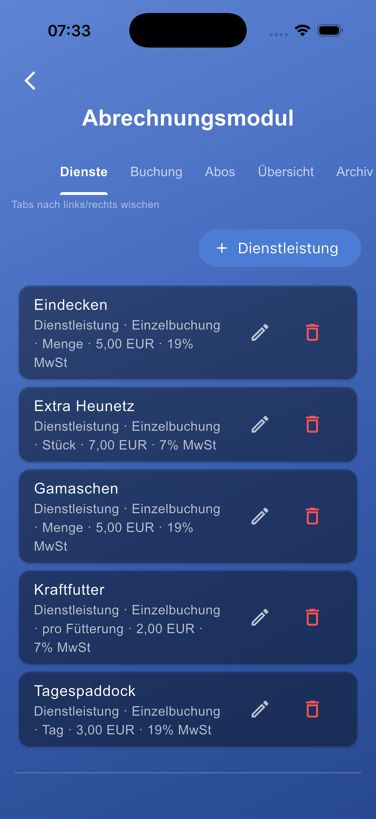 Stall Manager App Vorschau 17