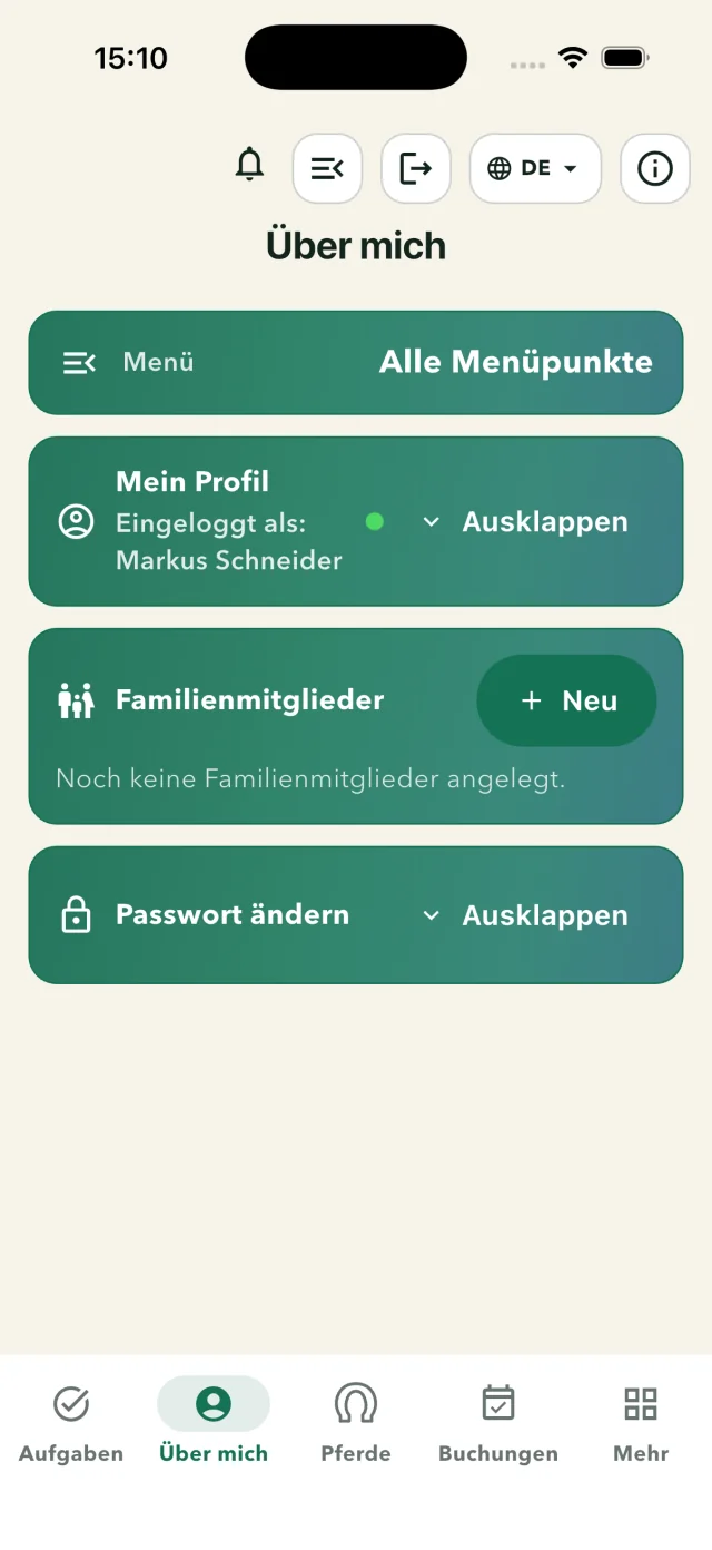 Stall Manager: Profile with family members