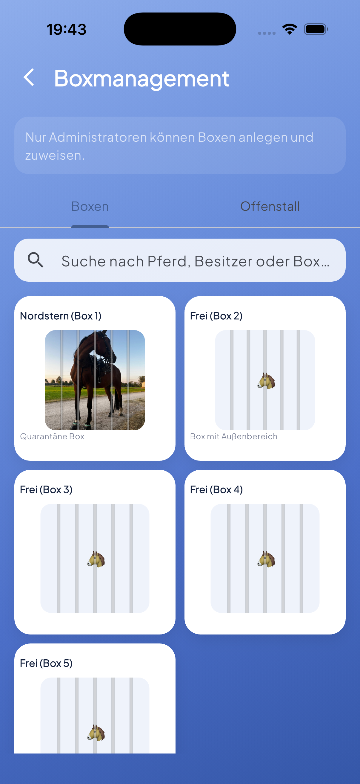 Stall Manager App Vorschau 3